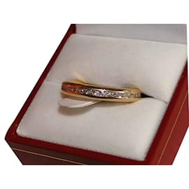 Autre Marque-18K Yellow Gold Wedding Ring Full Diamond Watch-Golden