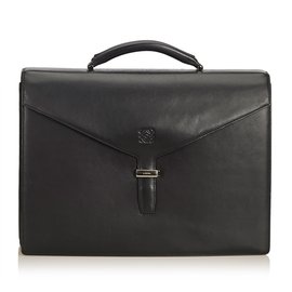 Loewe-Leather Briefcase-Black