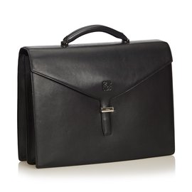 Loewe-Leather Briefcase-Black