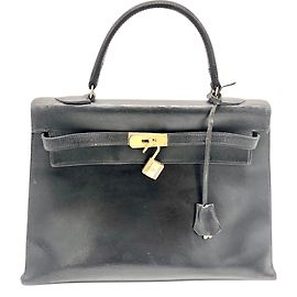 Hermès KELLY box 32cm Nero