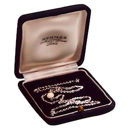 Hermès Sillín de cadena de plata Plata