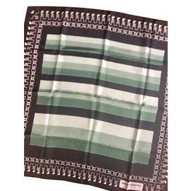 Paco Rabanne Sciarpe di seta Nero Bianco Verde Cachi Verde oliva Verde chiaro Verde scuro