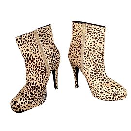 Super Trash Ankle Boots Leopard Print Pony Hair 39 Leopard print