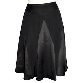 Falda skater de seda negra Temperley London Negro