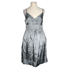 See by Chloé Cocktailkleid aus Satin Silber Silber
