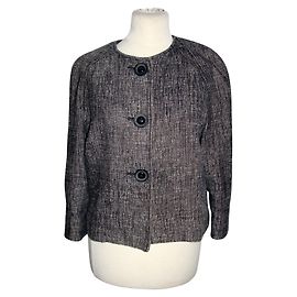 Hobbs Tweet Jacket Blue and Beige Blue Beige