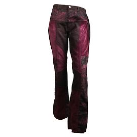 Gianfranco Ferré Patchwork velvet jeans Dark red