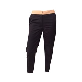 Sandro Zigarettenhose Schwarz Beige