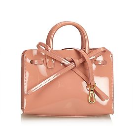 Mansur Gavriel Bolsa de sol de charol Rosa