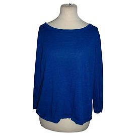 Autre Marque J Crew linen knit top blue Blue