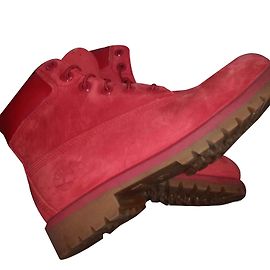 Timberland Deerskin Boots Dark Red 38 Dark red