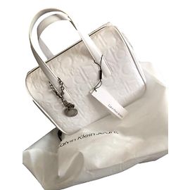 Calvin Klein Leather Handbag White White