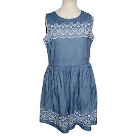 Jack Wills Robe en jean brodée Bleu