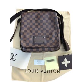 Louis Vuitton Bolso Brooklin PM Damier Marrón Cuero Castaño