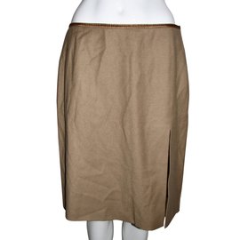Strenesse-Cashmere blend skirt-Caramel