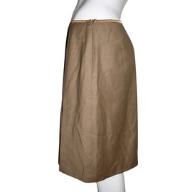 Strenesse-Cashmere blend skirt-Caramel