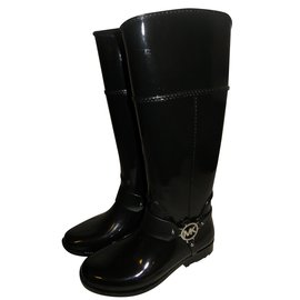 mk black rain boots