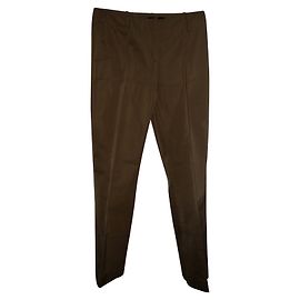 Hugo Boss Hose mit satiniertem Glanz Karamell