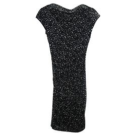 Reiss Bodycon Dress Blue White Pattern White Blue