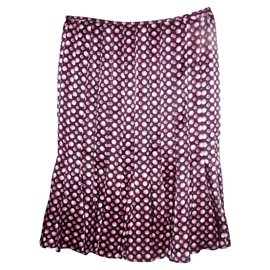Escada-Patterned silk skirt-Multiple colors