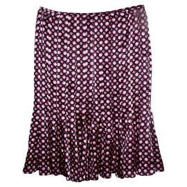 Escada-Patterned silk skirt-Multiple colors