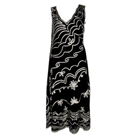 Autre Marque Vestido preto e branco Preto Branco