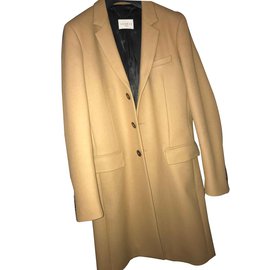 Sandro long wool coat beige camel Beige
