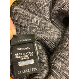 Fendi-WOOL BEANIE-Dark grey