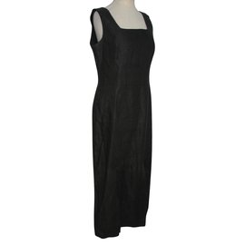 Hobbs-Maxi Linen Dress-Olivgrün