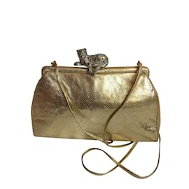Judith Leiber Evening bag-Golden leather Golden