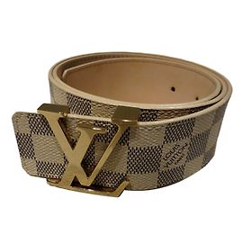 Louis Vuitton LV INITIALS DAMIER AZUR BELT M9609 Eggshell Navy blue