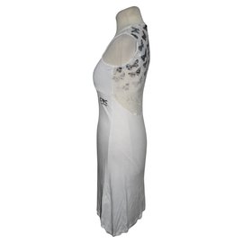 Costume National-Dress with lace-White