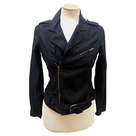Levi's Strauss Signature black denim biker jacket Black