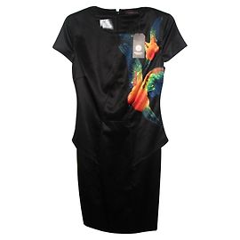 Marchesa Voyage preplum连衣裙 Preto Multicor