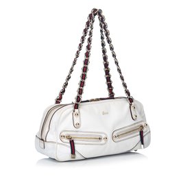 Gucci-Leather Capri Shoulder Bag-White,Multiple colors