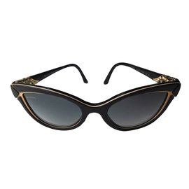 Bulgari-BV8156B C54 53528G Cat Eye Sunglasses-Black