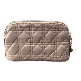 Christian Dior Vintage Lady Dior Pencil Case Dark brown