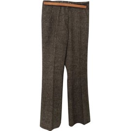 Zapa-Straight trousers-Brown