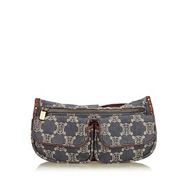 Céline Macadam Denim Gürteltasche Braun Blau Andere Dunkelbraun