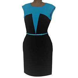Calvin Klein Vestidos Negro Azul Turquesa