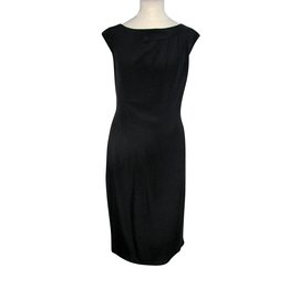 Lk Bennett-Black silk dress-Black