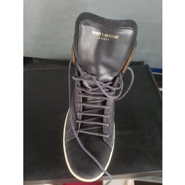 Yves Saint Laurent-fringe sneakers. New-Black