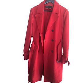 Gabardina roja de algodón Bcbg Max Azria Roja