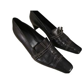 Mocasines Céline T 37.5 C de piel negra Negro