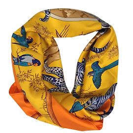 Hermès Tendresse Féline Blu Arancione Giallo