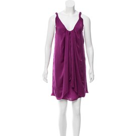 Diane Von Furstenberg-Purple Peplet dress-Fuschia