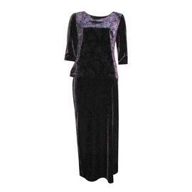 Autre Marque-2 piece velvet dress-Purple