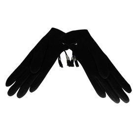 Hermès-Gloves-Black,Silvery