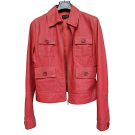 Autre Marque Koan Sign Lederjacke in Rot Rot