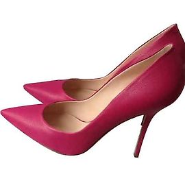 Autre Marque Fuschia Leather Heels 11cm Fuschia